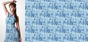 29009 Materiał ze wzorem motyw barwionego materiału w stylu tie-dye w odcieniach niebieskiego